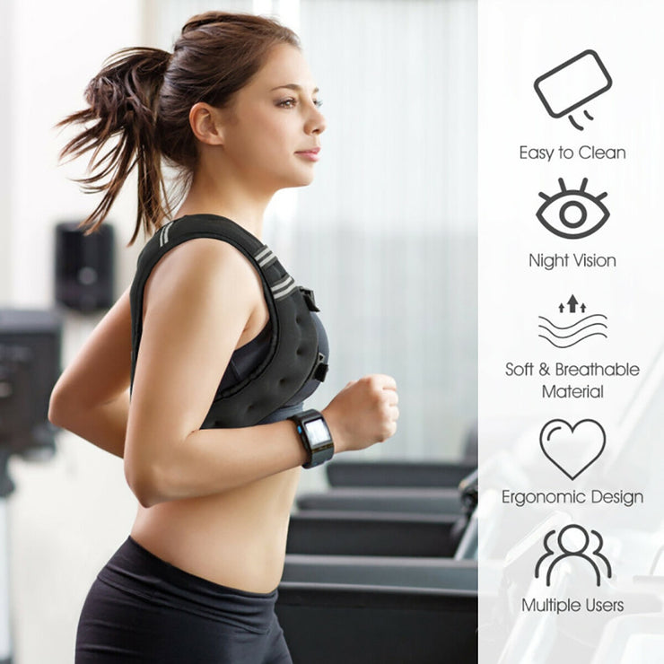 Training Weight Vest Workout Equipment With Adjustable Buckles And Mesh Bag