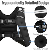 Training Weight Vest Workout Equipment With Adjustable Buckles And Mesh Bag